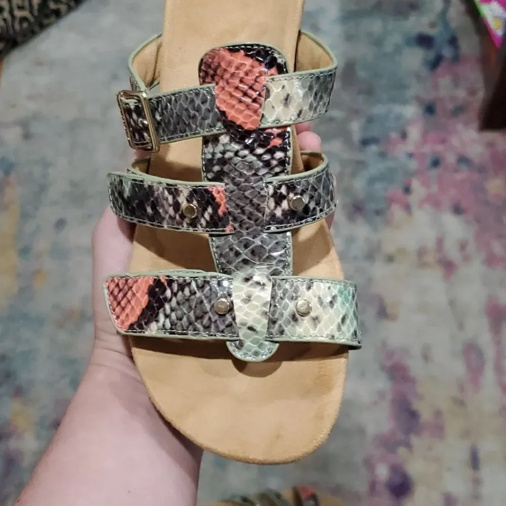 Vionic Colorful Snake Pattern Wedges - Picture 8 of 15